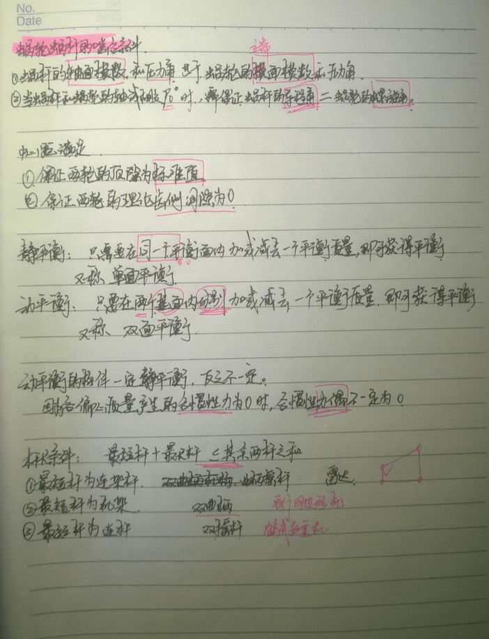 大连理工大学机械原理考研笔试笔记试题手写版(5)